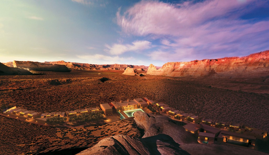 Paysage désertique autour de l'hôtel Amangiri dans l'Utah