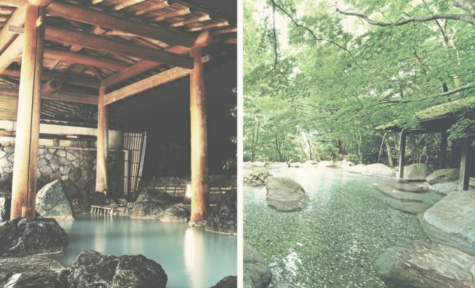 Au Japon, certains onsen en plein air offrent une parenthèse de calme au milieu des montagnes, des forêts ou des jardins traditionnels.