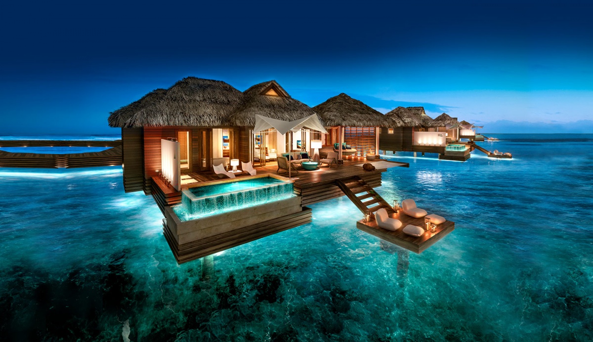 Décor de rêve au Sandals Royal Caribbean Resort & spa en Jamaïque