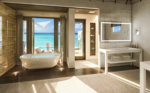 Salle de bain au Sandals Royal Caribbean Resort & spa en Jamaïque