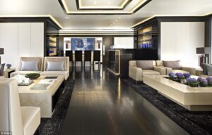 Dans les salons dans un bunker de luxe
