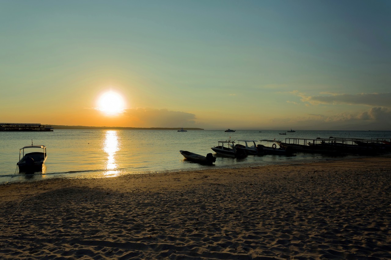 Coucher de soleil à Nusa Cendigan
