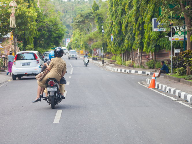 scooters à Sanur, le quotidien balinais