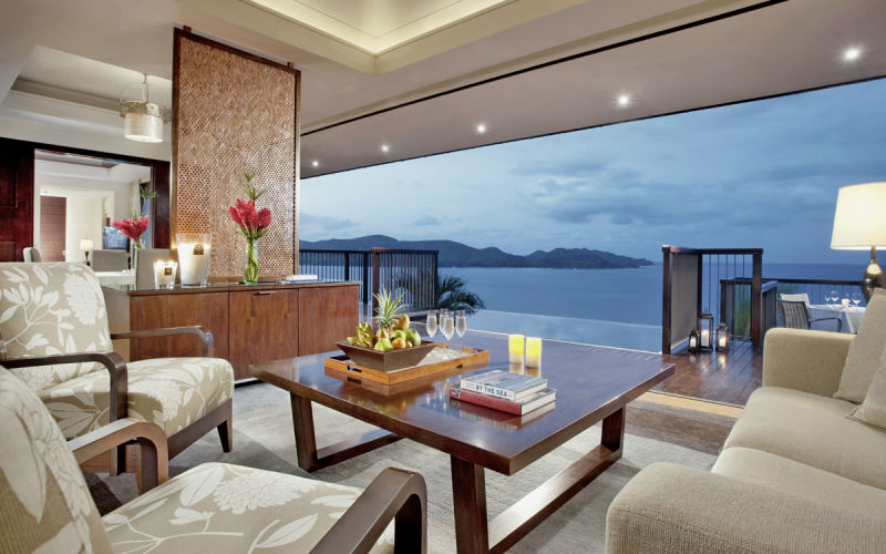 chambre d'hôtel du Raffle aux Seychelles