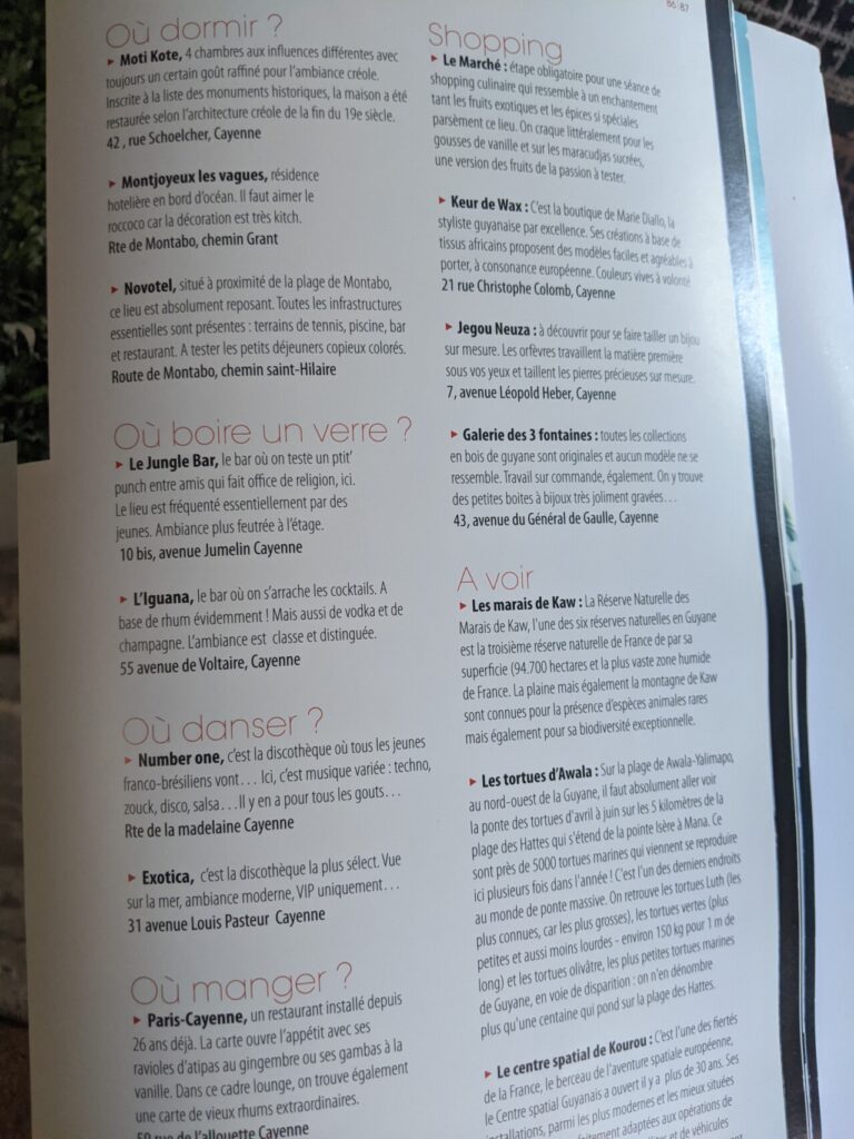 Article suite guyane