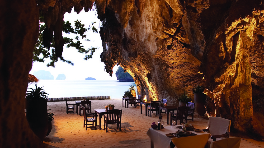 La grotte du Rayavadee Resort à Krabi