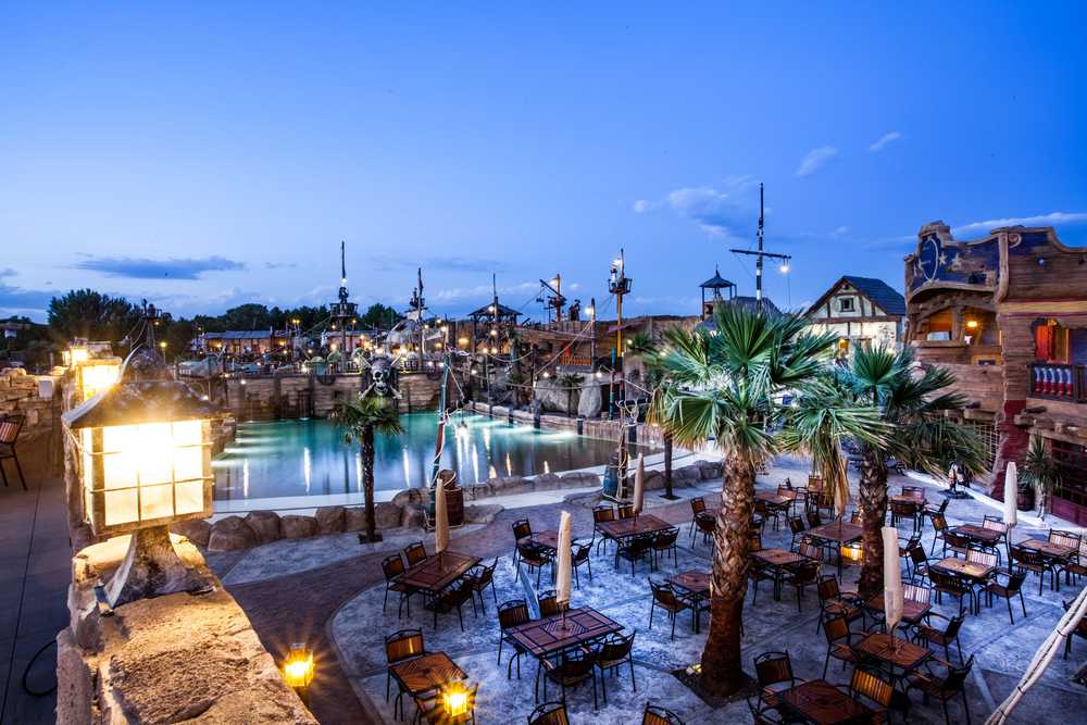 Vue panoramique depuis le bar de l'hôtel Cap Pirate