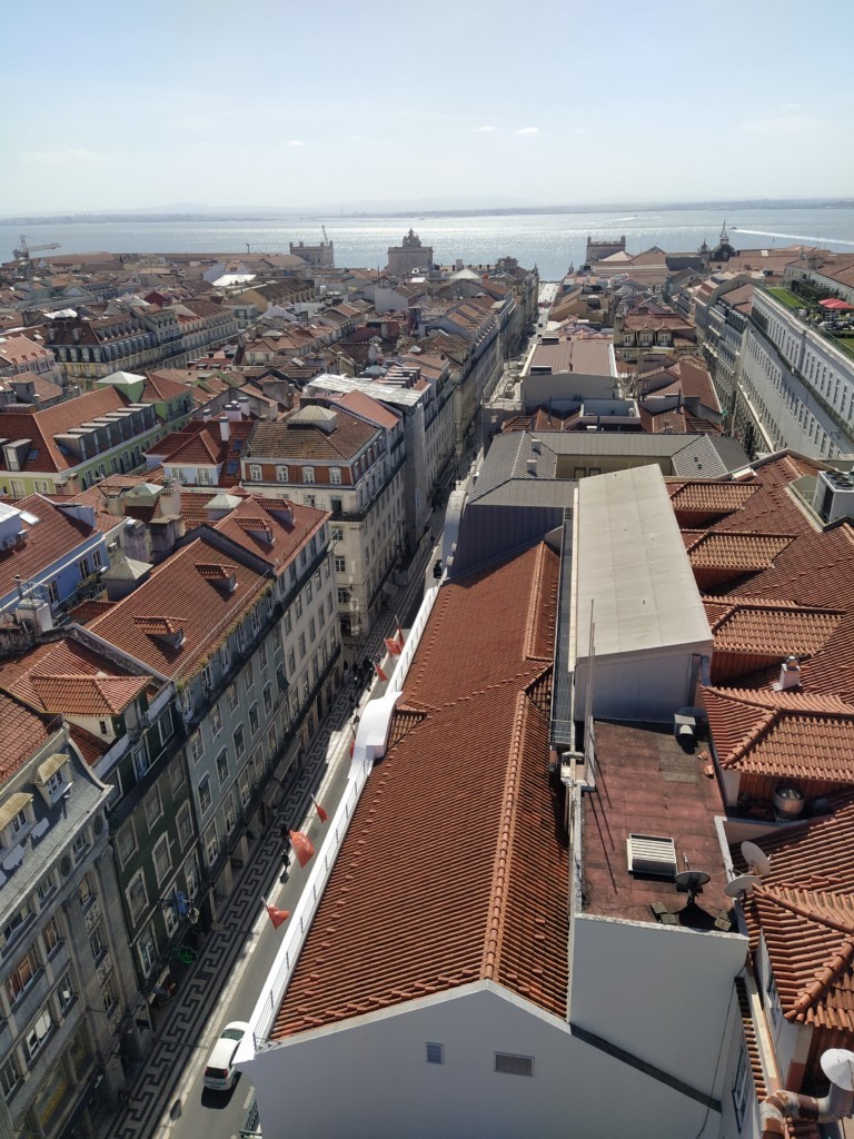Les rues depuis l'élévateur de Santa Justa