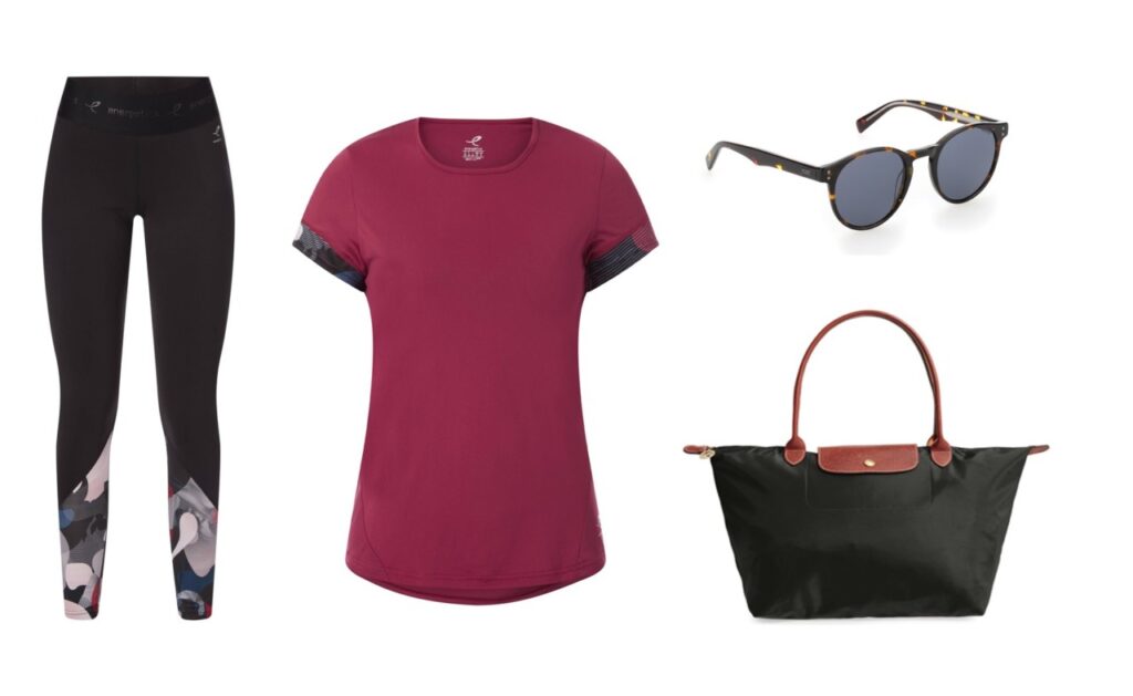 Ensemble ENERGETICS | Lunette de soleil Levis chez Krys | Sac Le Pliage Longchamps