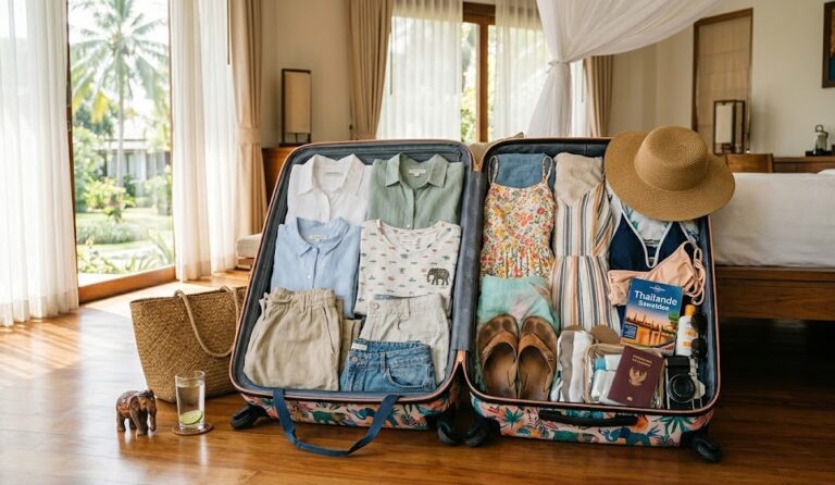 valise thailande pleine