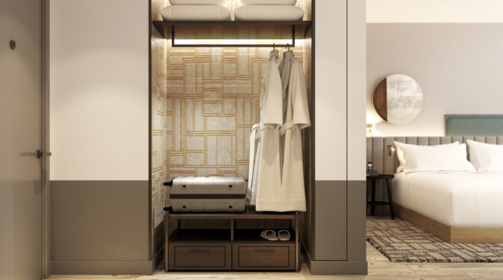 Éclairage dans la penderie Hyatt Regency Le Cap Éclairage dans la penderie Hyatt Regency Le Cap