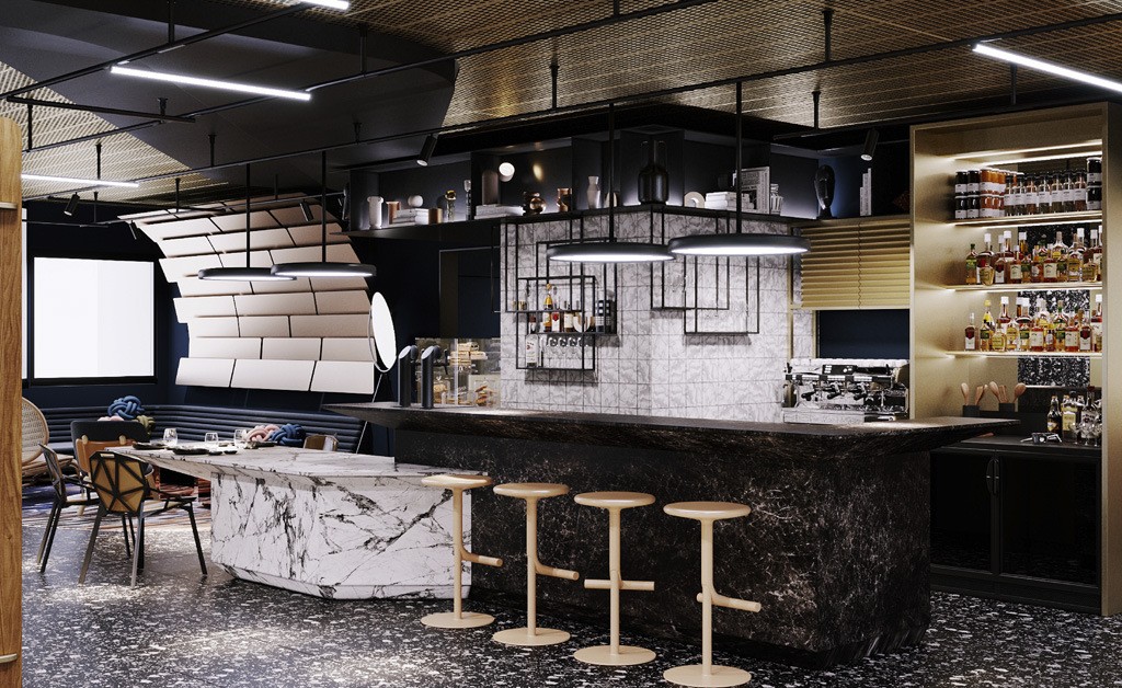 Bar de l'hôtel Tribe Batignolle Bar de l'hôtel Tribe Batignolle