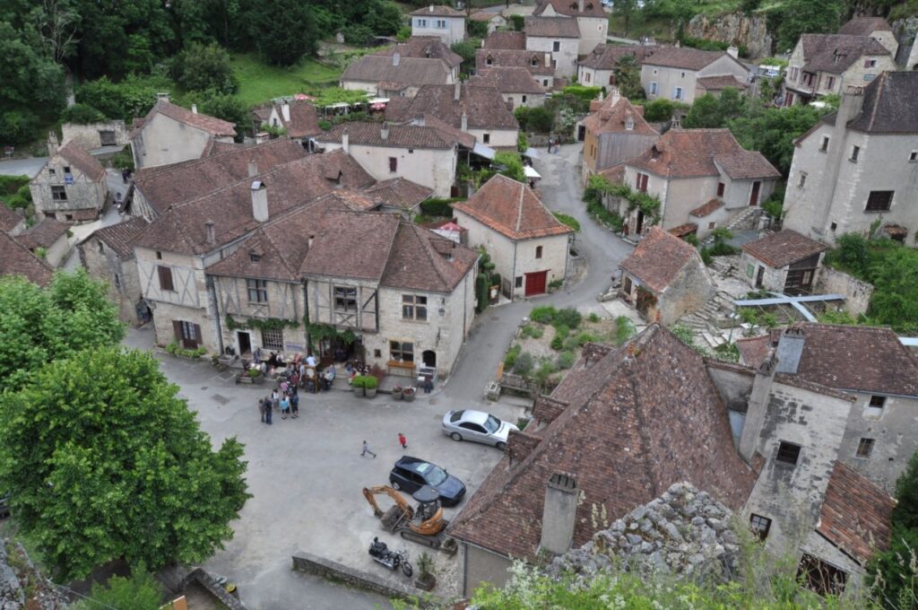 Saint Cirq Lapopie vue du ciel