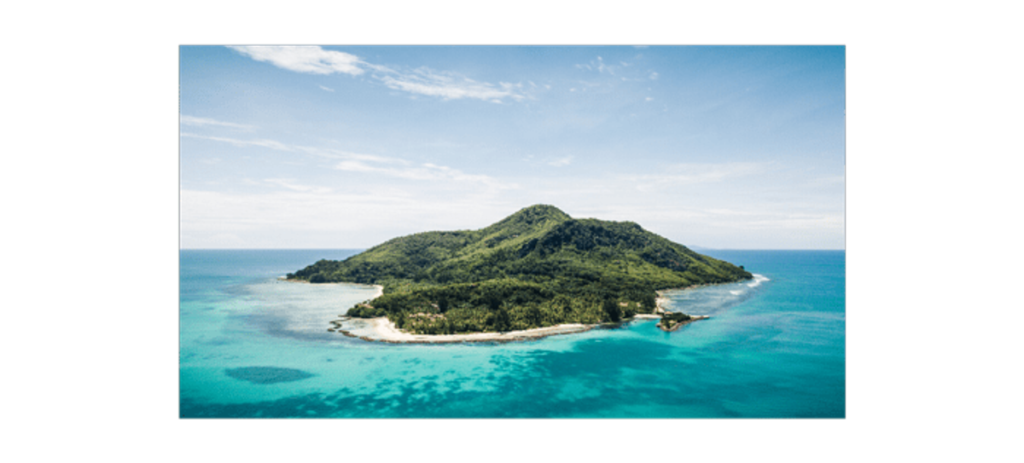vue aérienne île Sainte-Anne Club Med Seychelles parc marin protégé