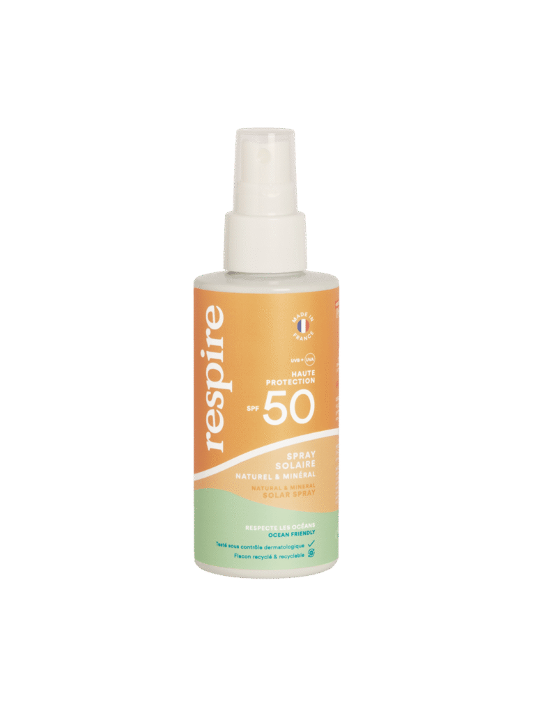 Un bon spray solaire Respire pour affiner mon bronzage