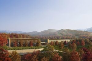 hôtels Aman dans le monde — Aman Niseko Retreat architecture extérieure en montagne