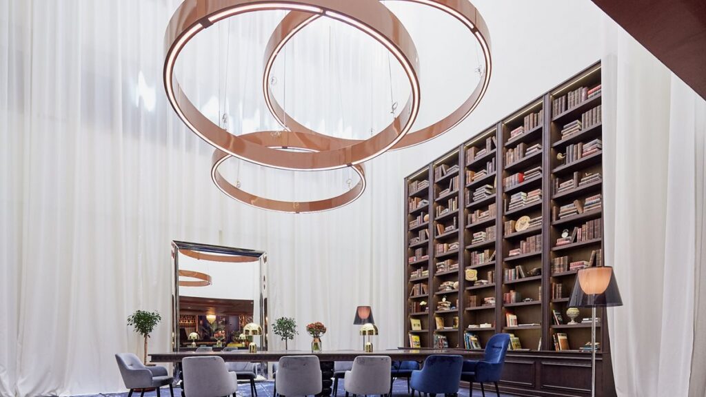 L'espace bibiothèque du Kempinsky hôtel Bahia