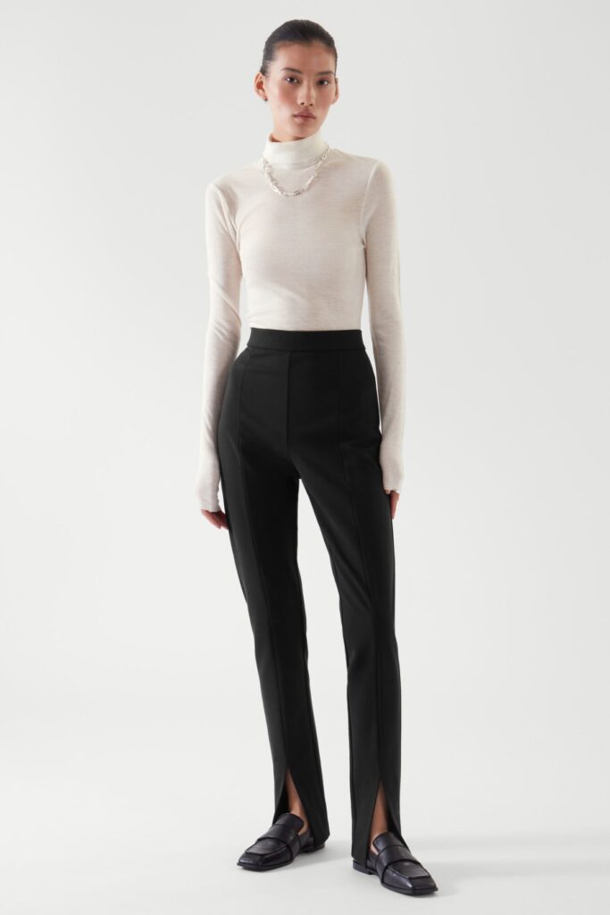 Pantalon à ourlet fendu