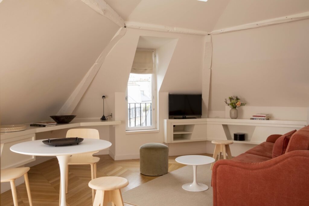 Espace salon résidence Nell Paris