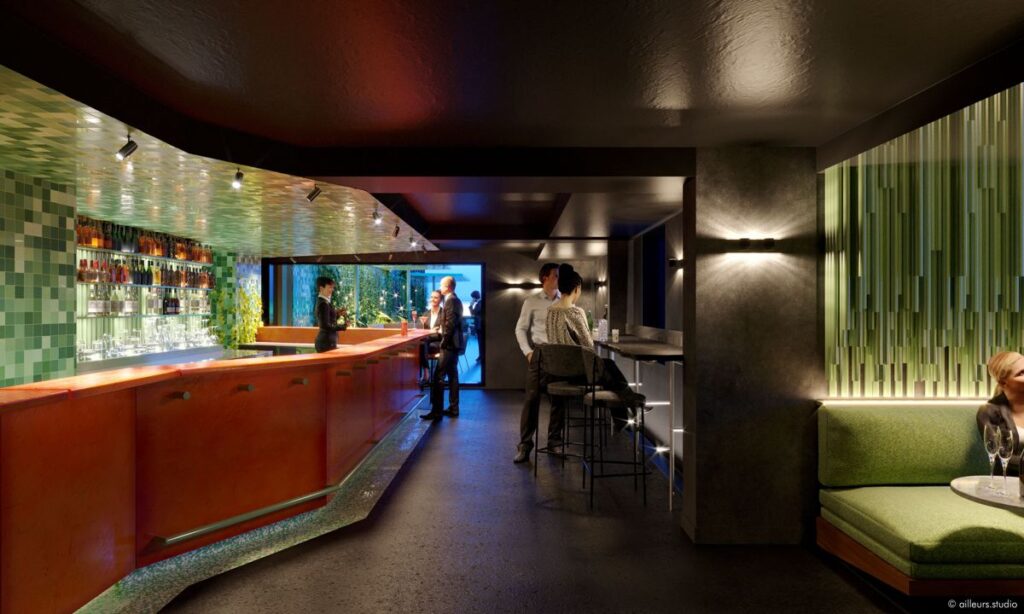 Intérieur du sky bar