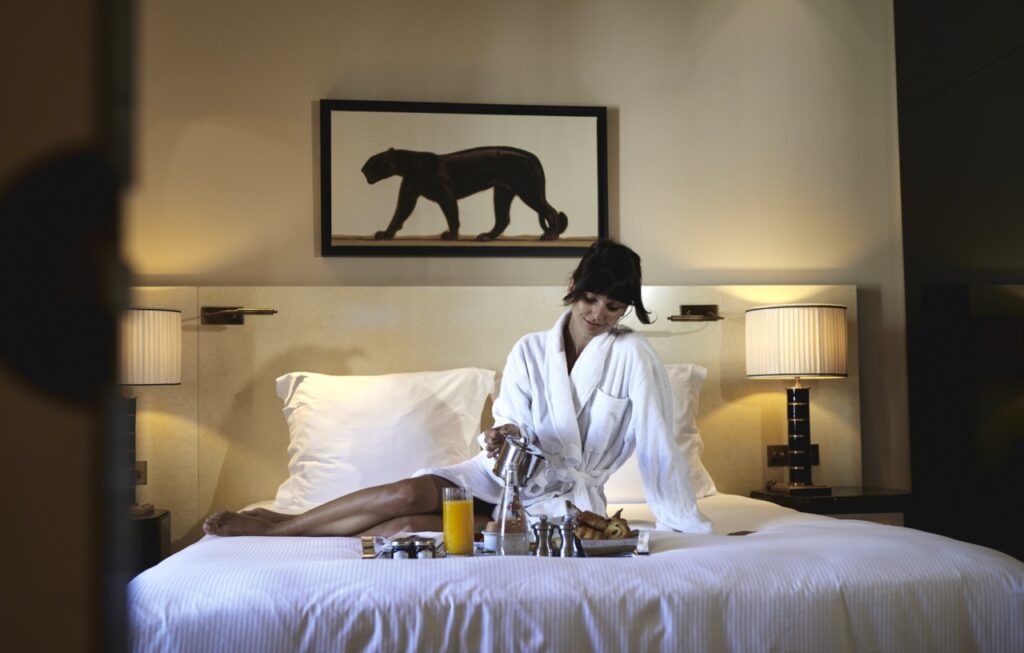 Dans la chambre de l'hôtel Montaigne