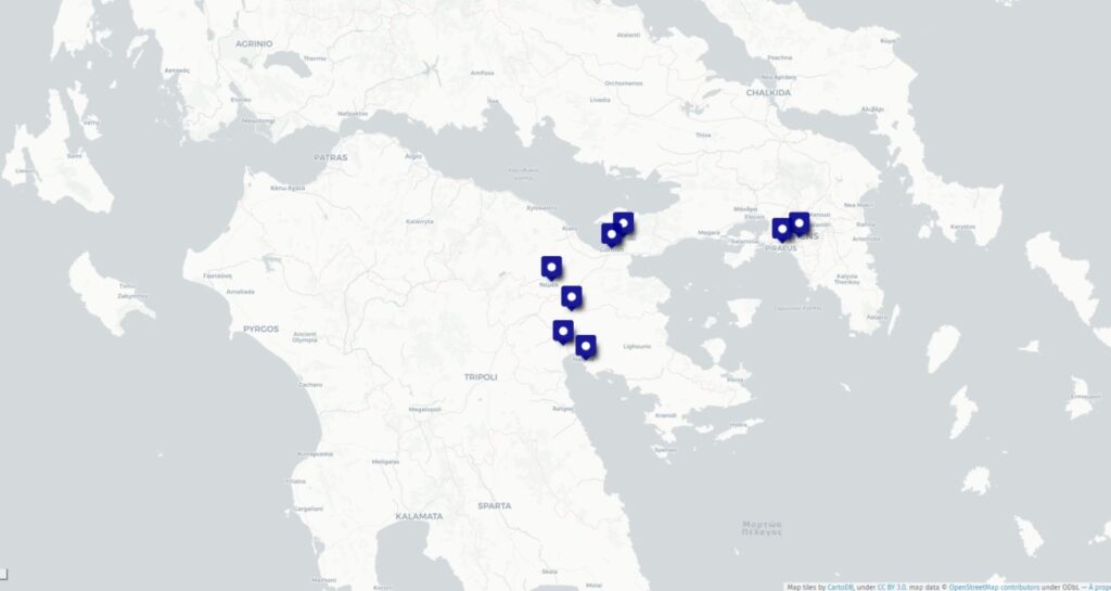 carte itinéraire Péloponnèse 7 jours road trip
