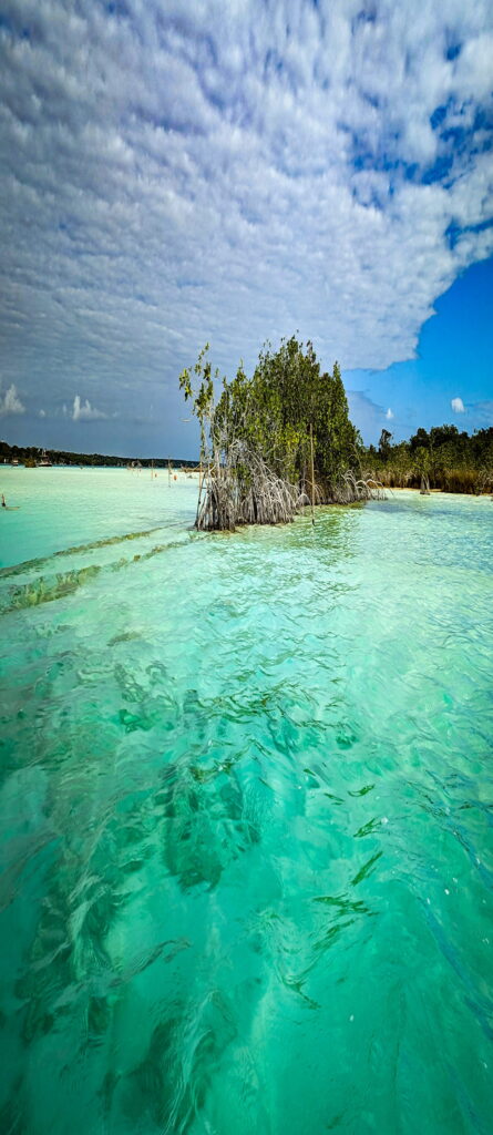 lagune aux 7 couleurs de bacaar pendant notre  road trip au mexique