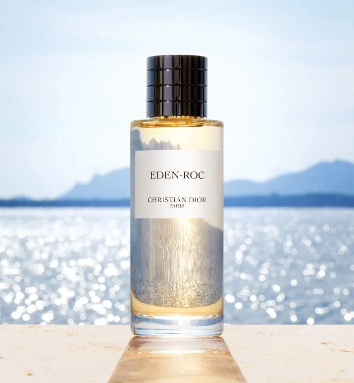 Flacon Eden Roc parfum Collection Privée Christian Dior, notes marines et méditerranéennes