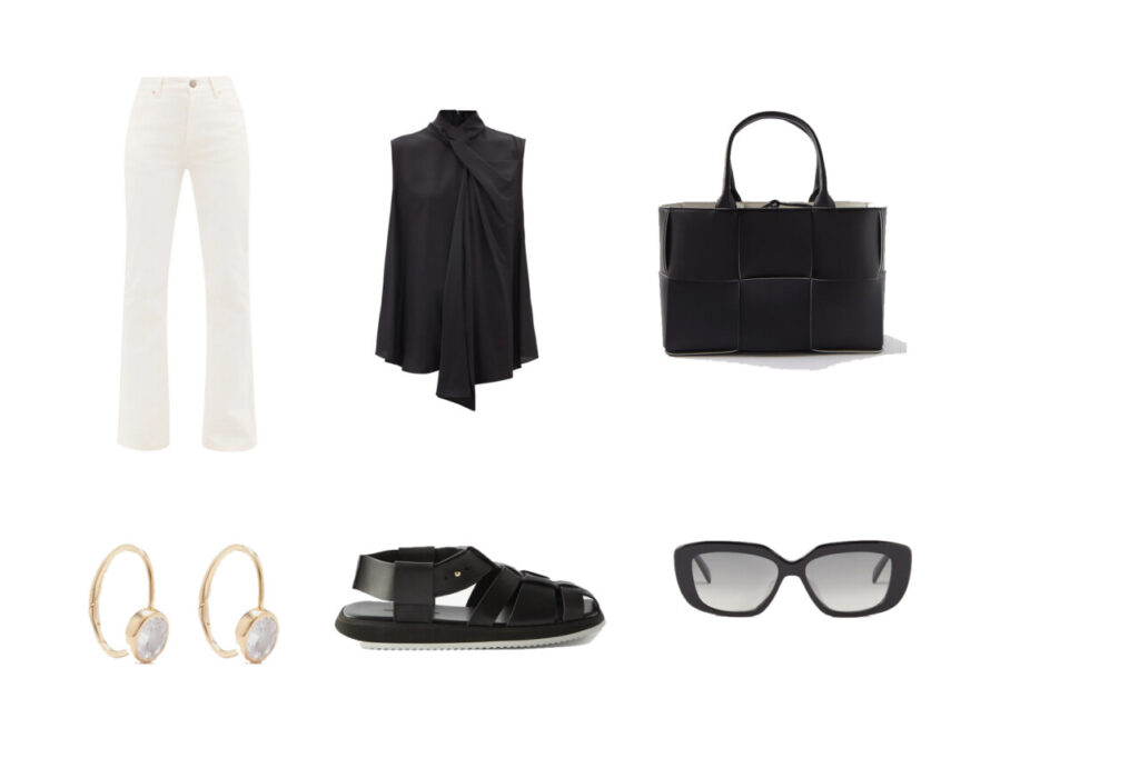 look aéroport femme chic - trench coat et jean droit