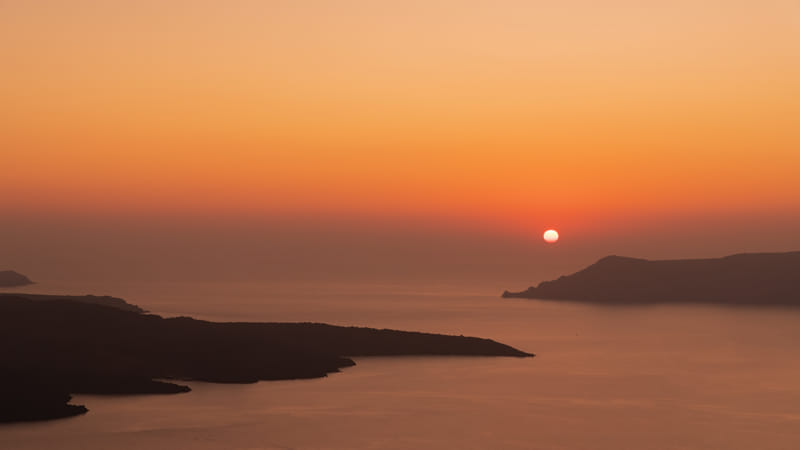 La vue à Santorin