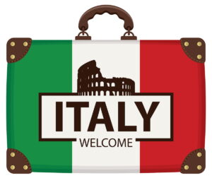 valise italie femme ouverte avec vêtements d'été