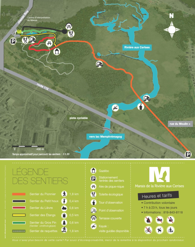 Carte des sentiers