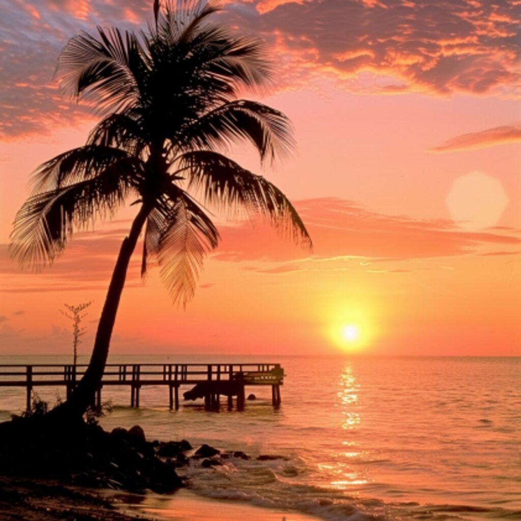 Coucher de soleil en Floride — Golfe du Mexique