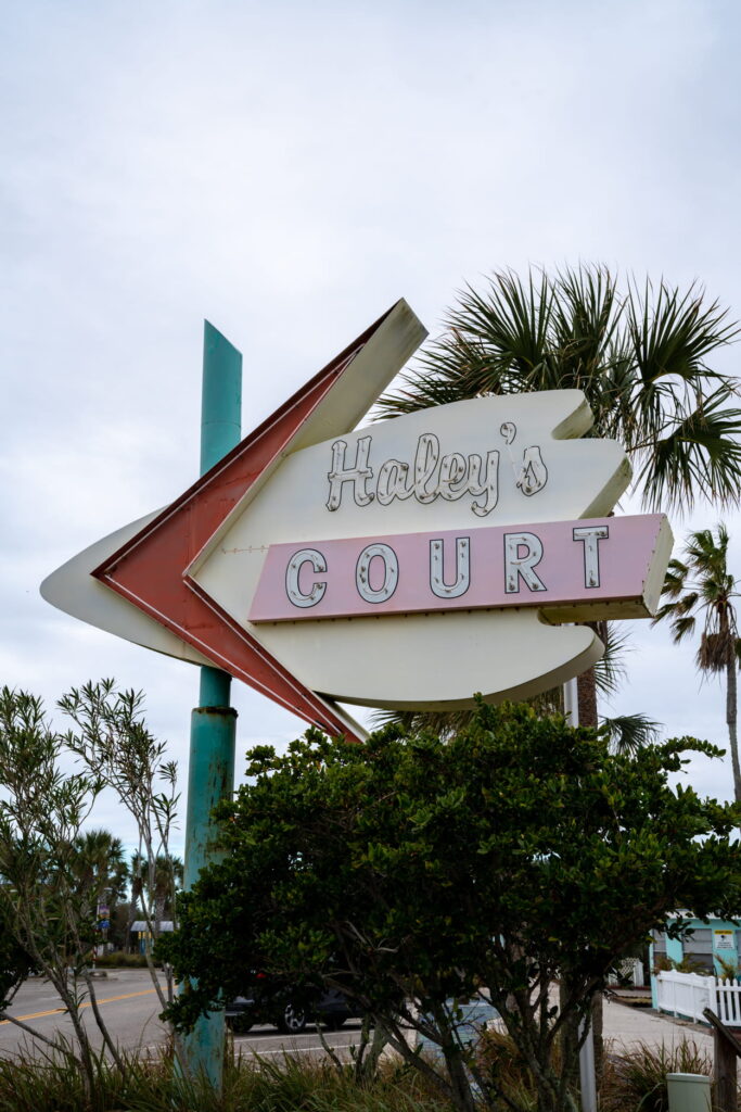 Motel vintage en Floride — hébergement road trip