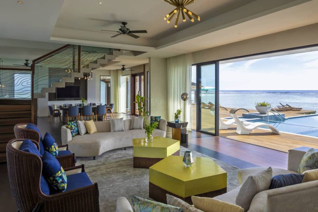 salon villa plage