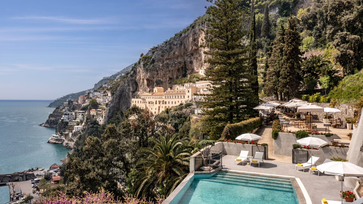 anantara convento di amalfi grand hotel aerial view pool