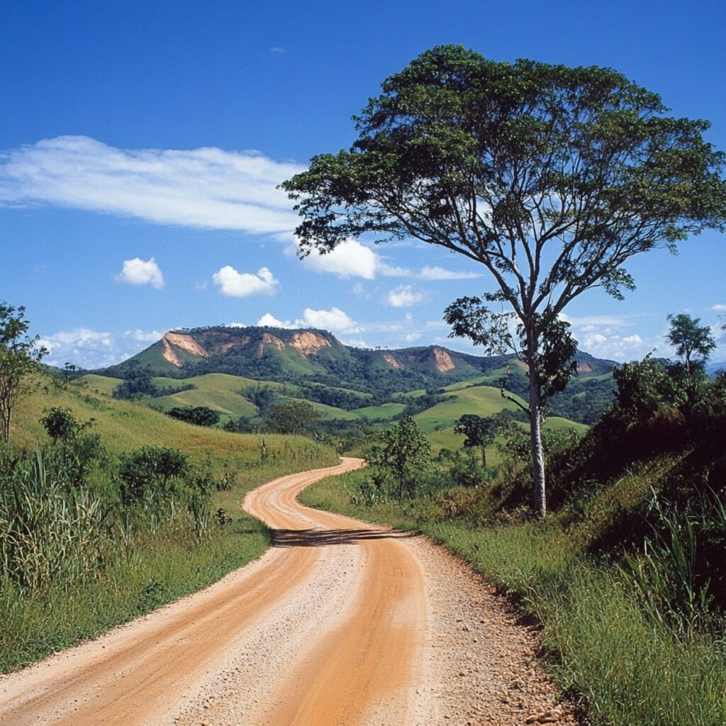 Piste avec des paysages extraordinaires en Madagascar