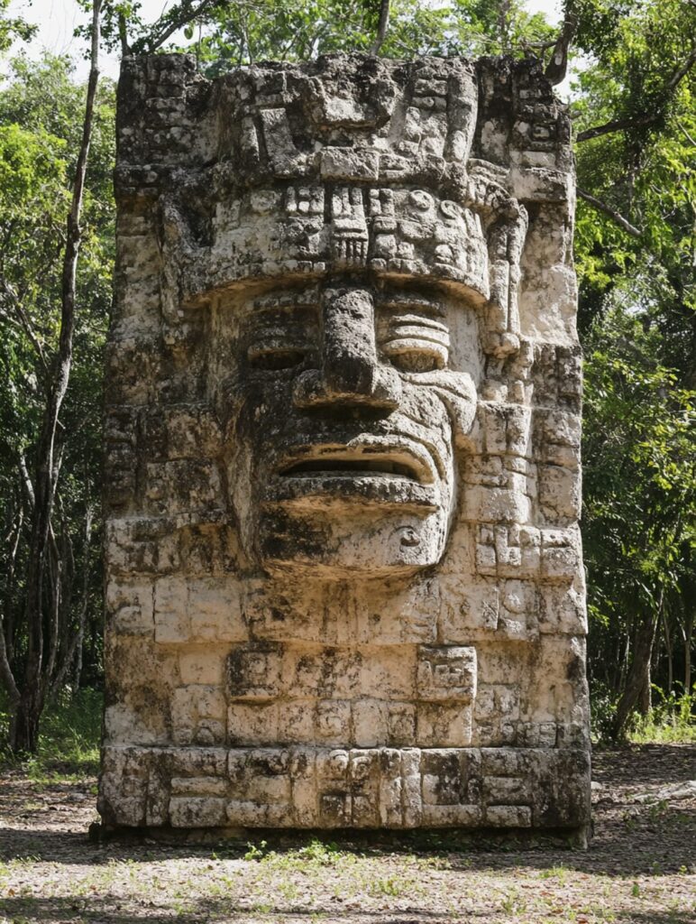 Vestiges mayas près de Xcalak Kohunlich Quintana Roo droits photos réservés