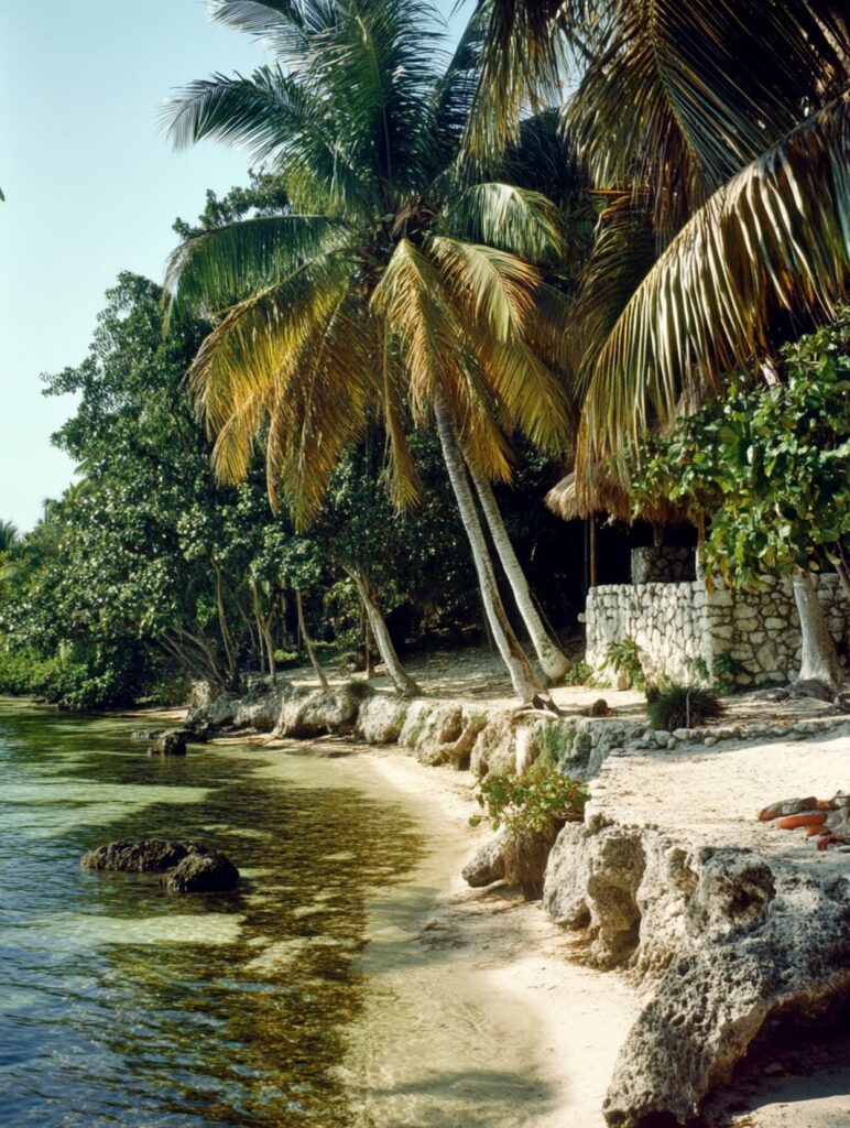 Plage sauvage déserte Xcalak Costa Maya Mexique droits photos réservés