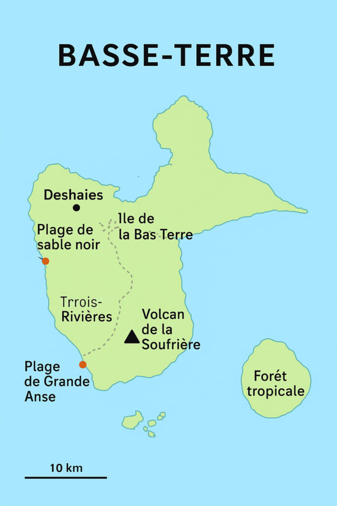 basse terre guadeloupe carte