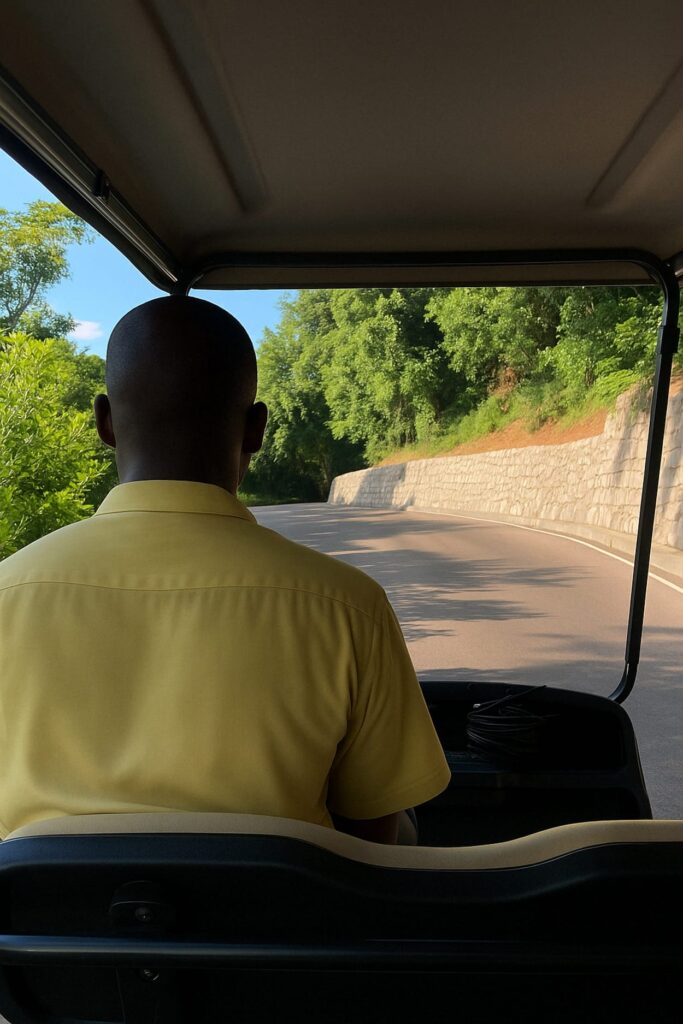 golfette Four Seasons Resort Seychelles — transport entre les villas