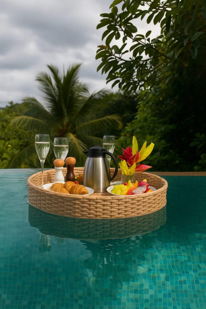 petit-déjeuner en villa au Four Seasons Resort Seychelles