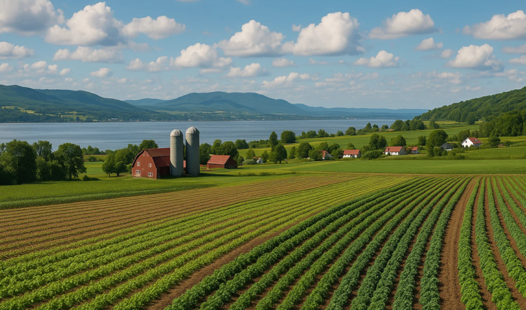 champs et terroir île d'Orléans automne
