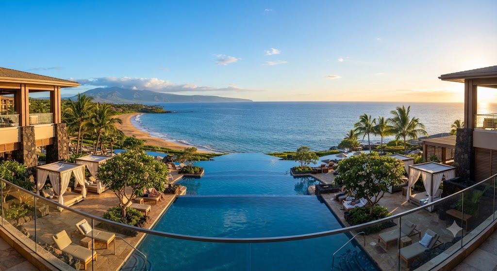 Vue sur le Pacifique depuis l'Andaz Maui at Wailea
