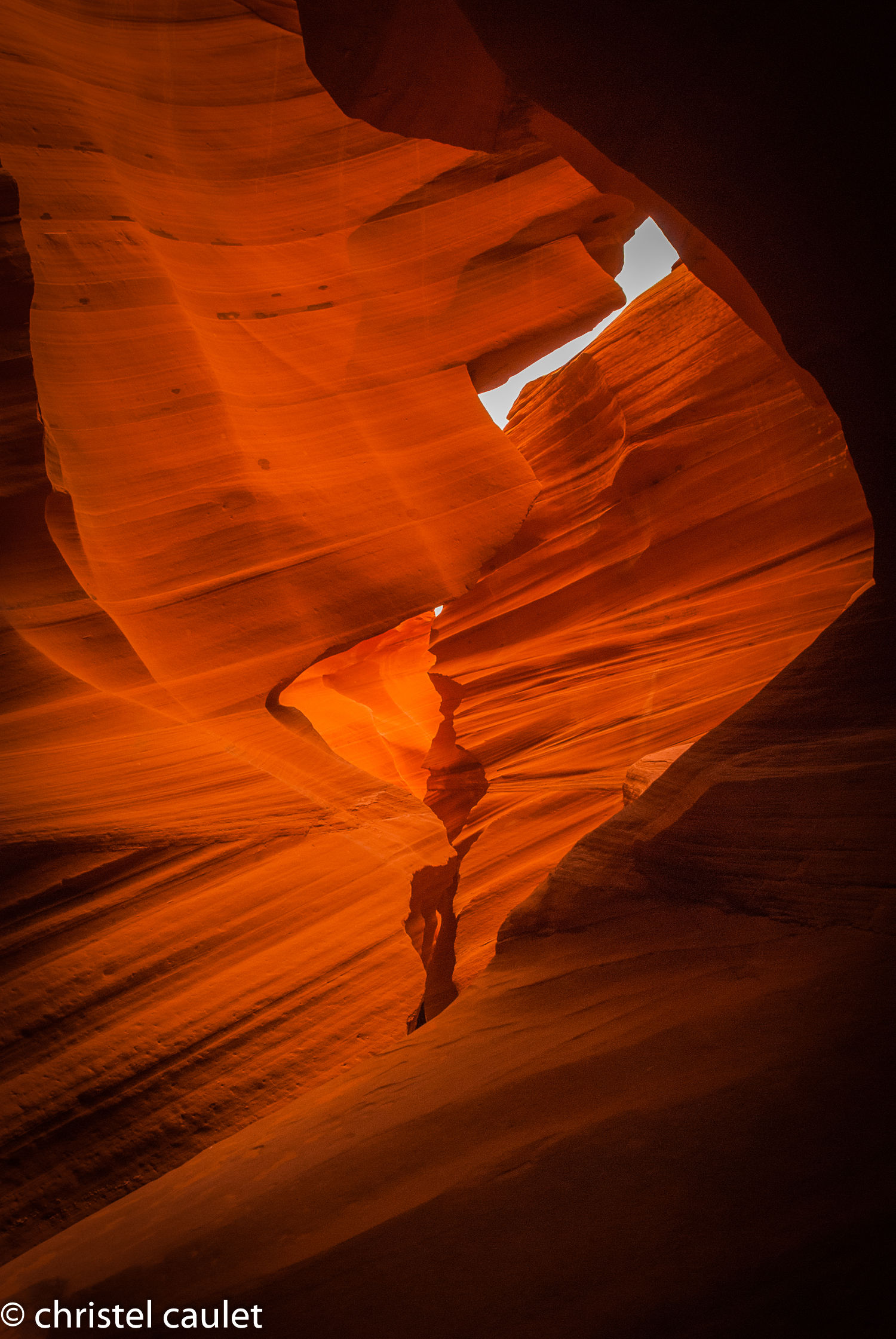 roche ciselée par l'érosion à Antelope Canyon