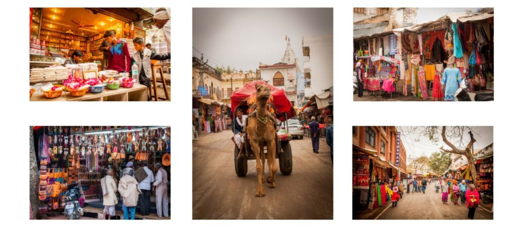 Vue panoramique sur le lac sacré de Pushkar en Inde