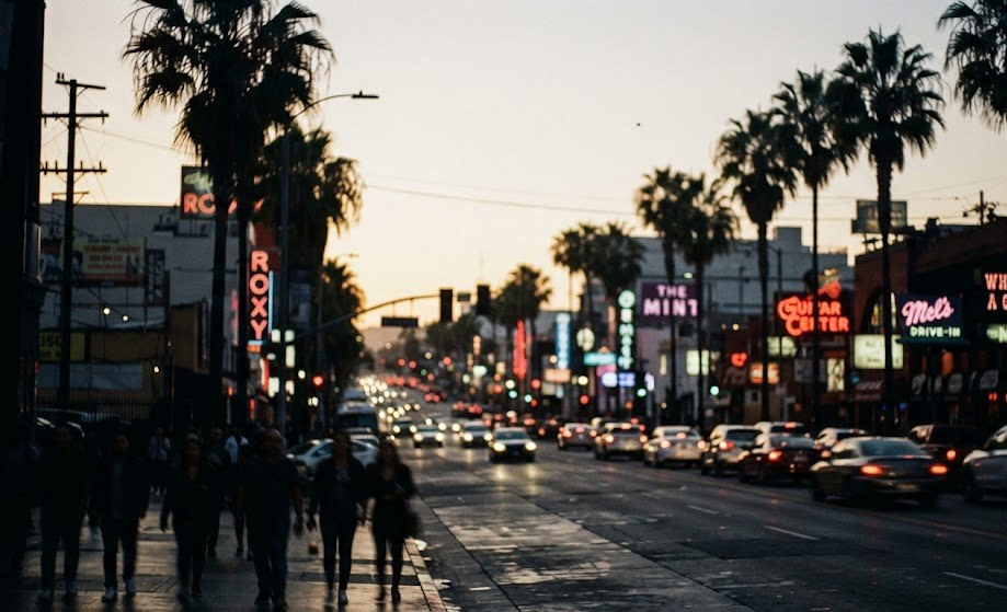 Sunset Boulevard Los Angeles ambiance
