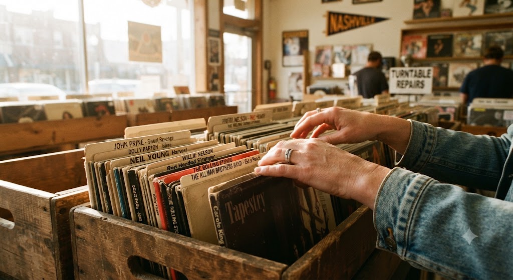 disquaire vinyles Music Row Nashville