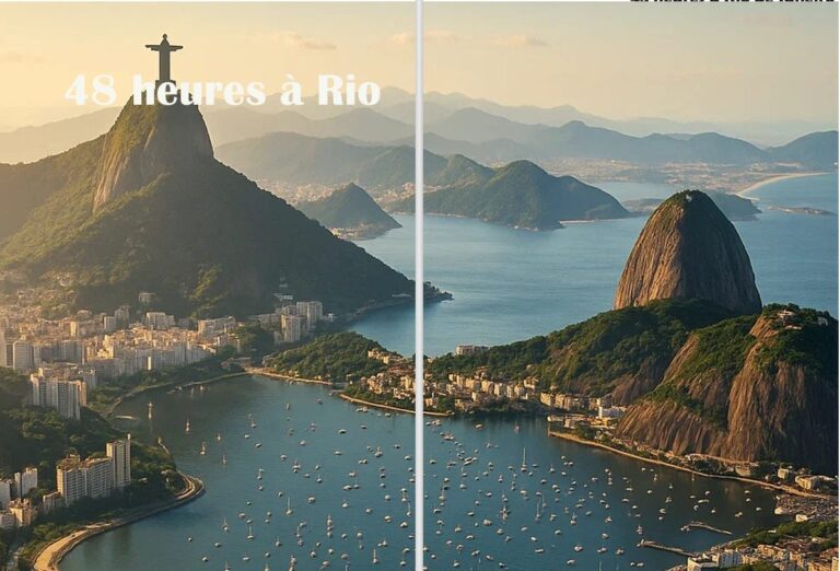 Vue sur la baie de Rio de Janeiro et le Pain de Sucre depuis les hauteurs
