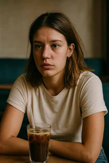 Portrait d'Adèle Exarchopoulos illustrant son carnet de route
